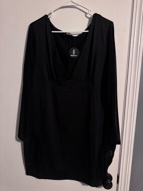 Rosanna Black Scoop Neck Top